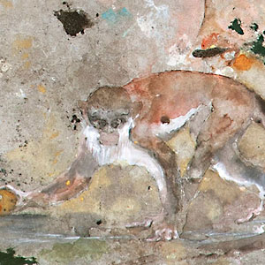 Grafik Maria und das Äffchen
